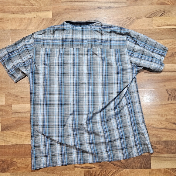 KÜHL Eluxor Ionik Plaid Button Shirt Mens XL Blue Gray Outdoor - Picture 9 of 9